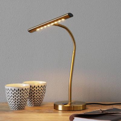 TRIO LIGHTING Trio - Lampe &agrave; poser en m&eacute;tal flexible Curtis - Laiton