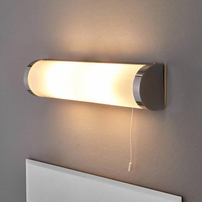 SEARCHLIGHT Applique longue demi-ronde pour salle de bain, chrome et verre