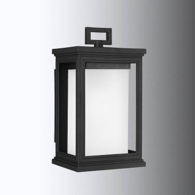 FEISS Lanterne Rosco, 29.3 cm, noire, verre opale, IP44
