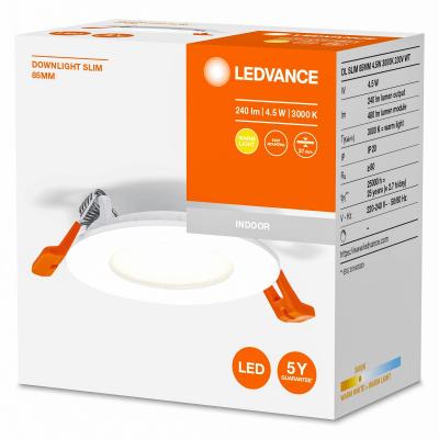 LEDVANCE  Recess Slim lampe encastr&eacute;e &Oslash;8,5cm 3&nbsp;000K