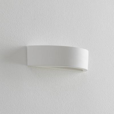 LINDBY Applique courb&eacute;e Konstantin en pl&acirc;tre blanc