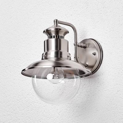 Lindby Applique d'ext&eacute;rieur Gwendolyn, gris, acier inoxydable, 26 cm