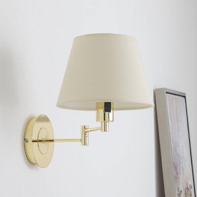 LINDBY  Applique murale Pola, abat-jour extensible, laiton