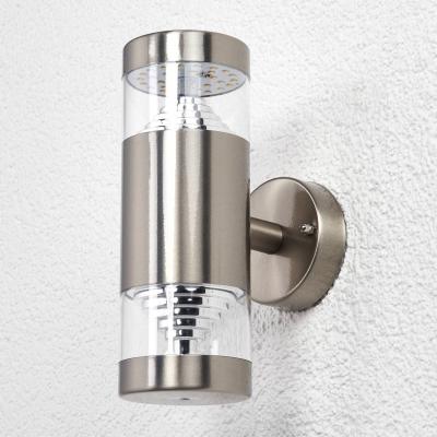 LINDBY  Applique d'ext&eacute;rieur LED Lanea, 21 cm, acier inoxydable, IP44