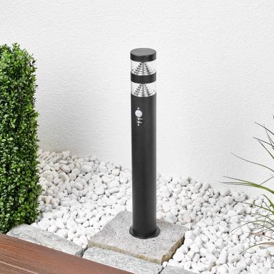 LINDBY  Borne lumineuse LED Lanea, 60 cm, noir, d&eacute;tecteur de mouvement