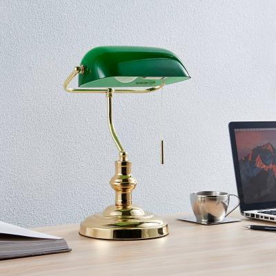LINDBY Milenka Lampe de Table Polished Brass/Green - 