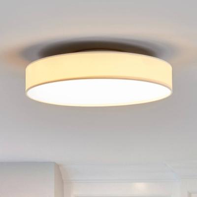 LINDBY  Plafonnier en tissu LED Saira, 40&nbsp;cm, blanc