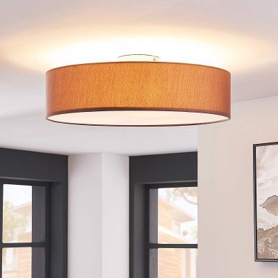LINDBY Sebatin Plafonnier&Oslash;50 Brown/White/Nickel - 