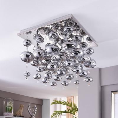 LINDBY Plafonnier Esfera garni de sph&egrave;res en verre