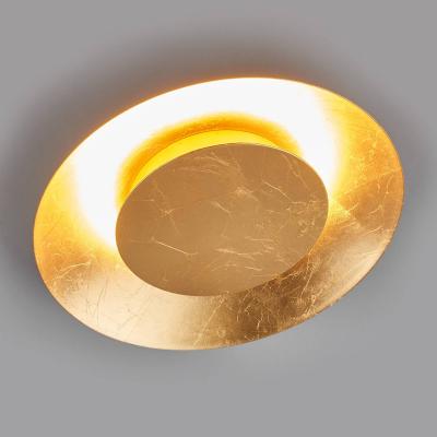 LINDBY  Plafonnier LED Keti aspect dor&eacute;, &Oslash; 34,5&nbsp;cm