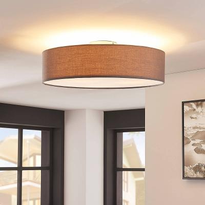LINDBY  Plafonnier Sebatin pour E27, 50&nbsp;cm, gris