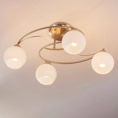 LINDBY Svean 4 Plafonnier White/Nickel - 