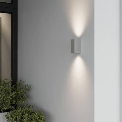 LUCANDE Led Applique Exterieur 'Tavi' en aluminium pour couloir - argent&eacute;