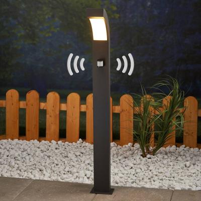 LUCANDE  Borne lumineuse LED Lennik, capteur, 100 cm, anthracite