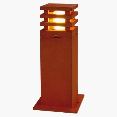 SLV Rusty carre 40 borne, fonte rouill&eacute;e, e27 &eacute;co. &Eacute;nergie, max. 11w, ip55