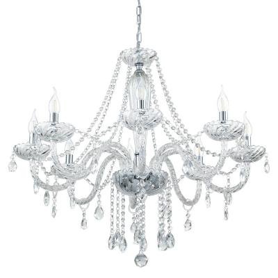 EGLO  - Lustre suspension en cristal basilano 1 klar, 8 ampoules