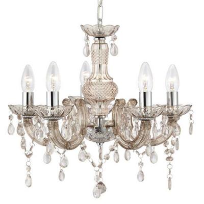 SEARCHLIGHT Lustre Marie Therese, brun, &agrave; 5 lampes