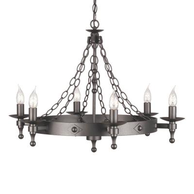 ELSTEAD Chandelier Warwick Graphite noir 54 Cm