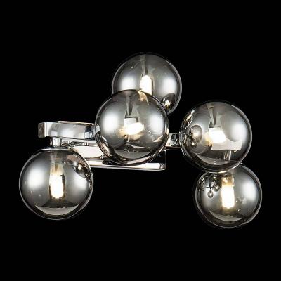 MAYTONI  Dallas applique 5 sph&egrave;res de verre, chrom&eacute;