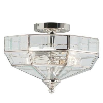 ELSTEAD Plafonnier old park 2x60w nickel poli