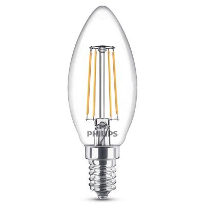 PHILIPS Ampoule Led E14 Flamme Filement Blanc-chaud 40w X1  - L'unit&eacute;