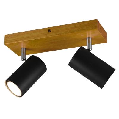TRIO LIGHTING  Plafonnier avec spots Marley, noir mat, 2&nbsp;lampes
