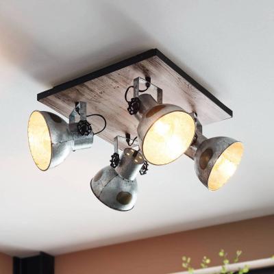 EGLO  Plafonnier Barnstaple au look industriel 4 lampes