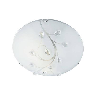 SEARCHLIGHT  Plafonnier en verre Flush Flower, &Oslash; 30&nbsp;cm