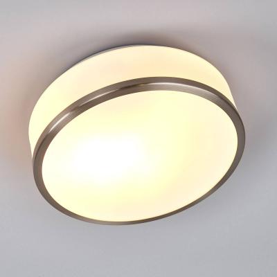 SEARCHLIGHT  Plafonnier Flush IP44, &Oslash; 28&nbsp;cm, argent&eacute; satin&eacute;