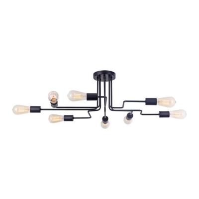 MAYTONI Lustre avec 8 spots en m&eacute;tal noir Gilbert - 