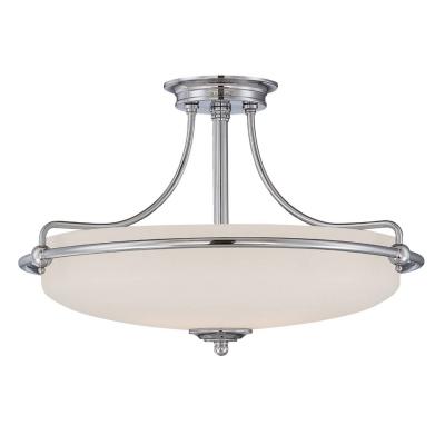 QUOIZEL Plafonnier griffin 4x100w argent