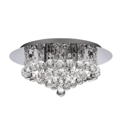 SEARCHLIGHT Plafonnier 4 ampoules hanna hauteur 18 cm, en chrome et cristal