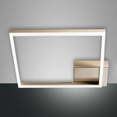 FABAS LUCE  plafonnier LED Bard, 42x42&nbsp;cm, finition dor&eacute;e mate