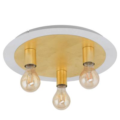 EGLO  97492 Plafonnier, Acier, 4 W, Weiss, Gold