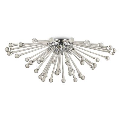 IDEAL LUX Plafonnier Pauline gouttes de verre, 5- lampes