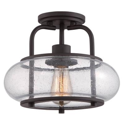 QUOIZEL Plafonnier trilogy 1x100w bronze fonc&eacute;