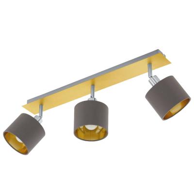 EGLO  Plafonnier Valbiano cappuccino/dor&eacute; 3&nbsp;lampes
