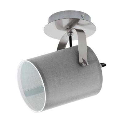 EGLO &acirc;—•Villabate Spot Simple Gris Acier Nickel Satin&eacute; Tissu 10 W