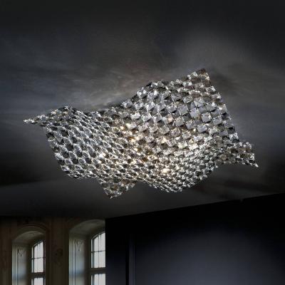 SCHULLER VALENCIA  Plafonnier Saten en cristal 56 cm