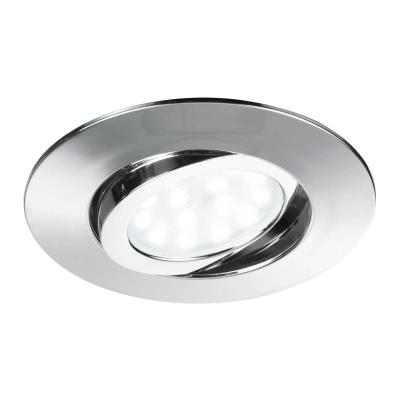 ECO LIGHT Eco-Light Spot encastr&eacute; LED Zenit avec IP44, chrom&eacute;