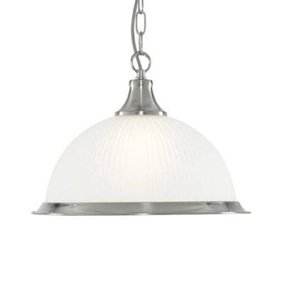 SEARCHLIGHT  Suspension American Diner argent&eacute;e satin&eacute;e 1 lampe