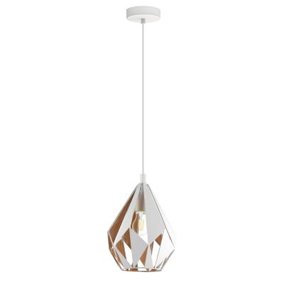 EGLO  Suspension Carlton 1 blanche-dor&eacute;e, &Oslash; 20,5&nbsp;cm