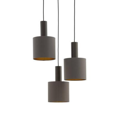 EGLO Concessa plafonnier suspendu &agrave; 3 lampes, brun fonc&eacute;