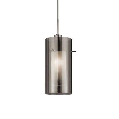 SEARCHLIGHT  Suspension Duo 2, verre fum&eacute;/chrom&eacute; &agrave; 1 lampe