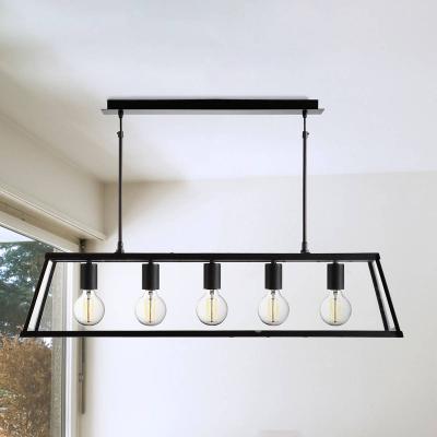 SEARCHLIGHT Suspension 90 cm Voyager, noir, en verre