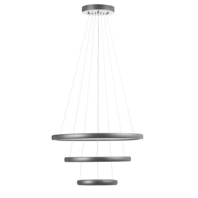 ALUMINOR  Suspension LED Trinity en aluminium, argent&eacute;e