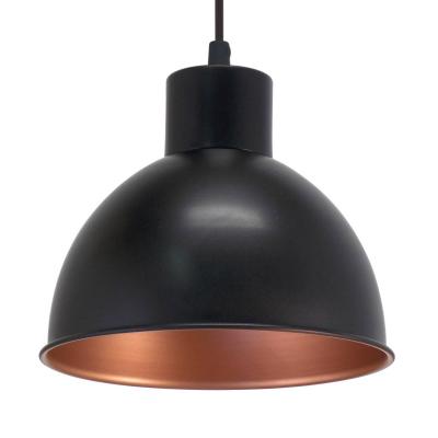 EGLO  - Suspension truro 1 noir, cuivre, E27 max. 1X60W