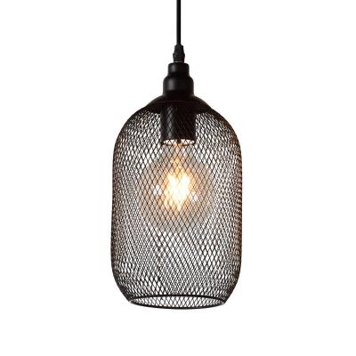 LUCIDE Suspension Mesh &agrave; une lampe, noire, &Oslash; 15&nbsp;cm