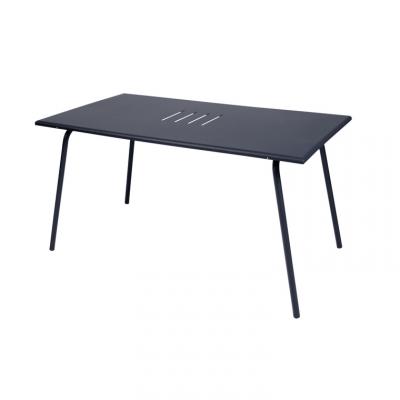 FERMOB Table Monceau - 6 places - Acier - Carbone - 146x80x74cm