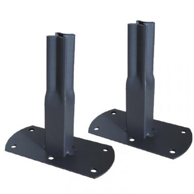 LOUIS MOULIN  Pack 2 Pieds Tube carr&eacute; 25 &agrave; Visser 13x6x12 cm - Anthracite - Made in France